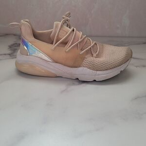 Size 5 Champion cushion fit pink peach pastel sneaker mesh sporty athletic